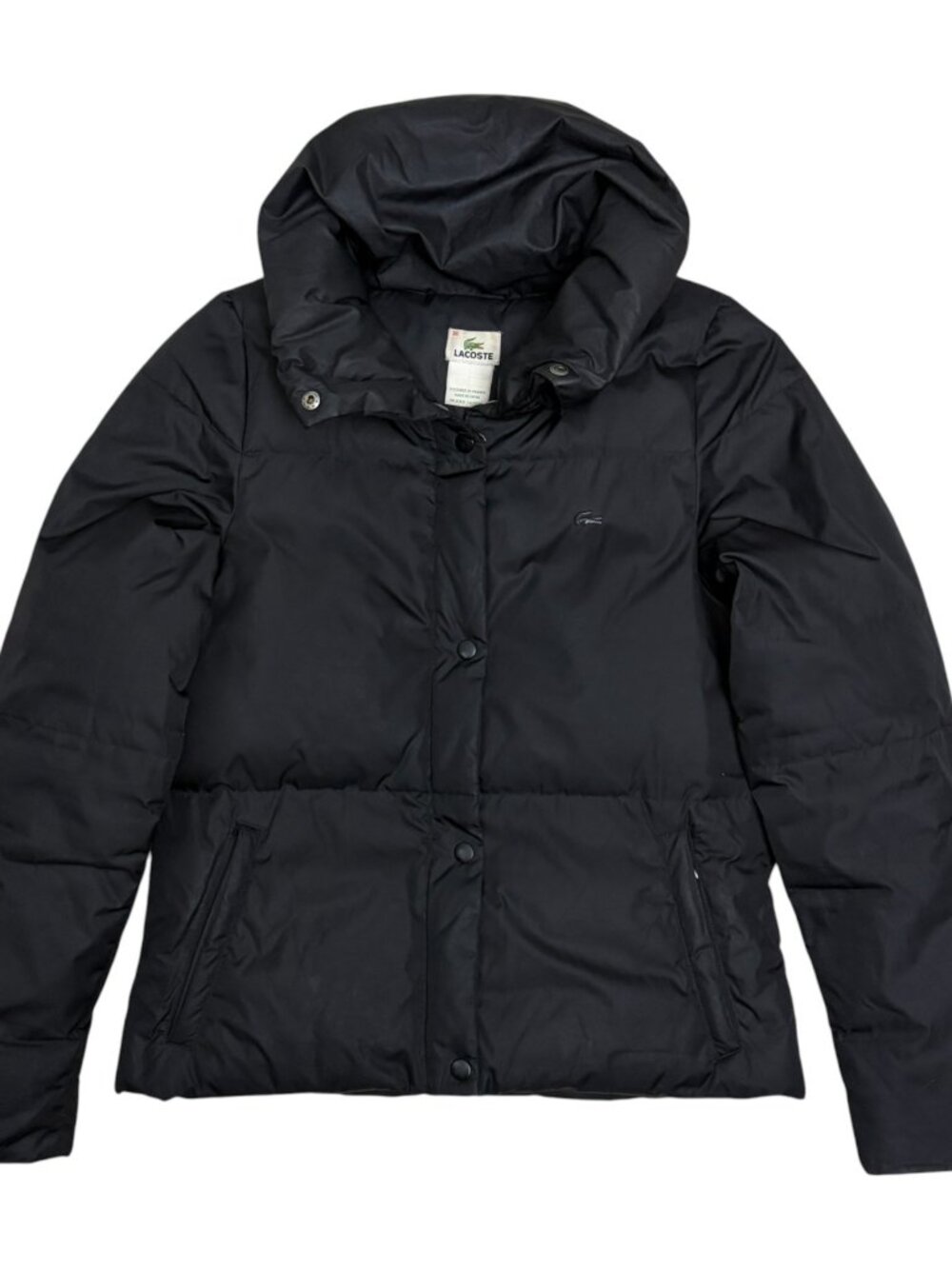 LACOSTE DOWN & FEATHER Puffer Coat Winter Parka Jacket Womens Small